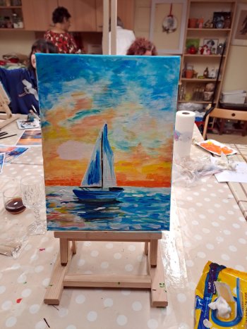 Spomienky na leto - maľba akrylom